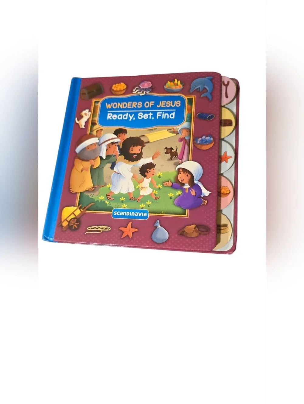 Wonders of Jesus Ready Set Find Tabbed Board Book Scandinavia Publishing Kids